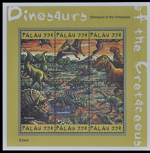Палау, 2000, Динозавры, лист